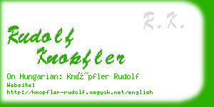rudolf knopfler business card